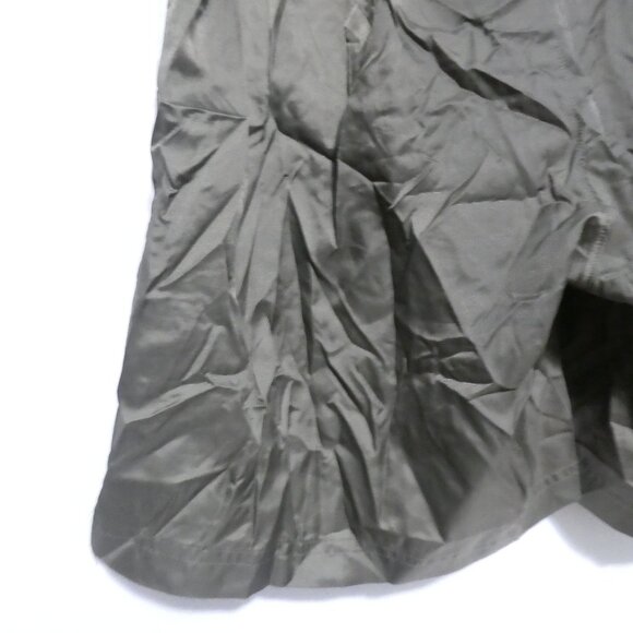 ADIDAS | large | Olive Green Exercise Shorts W/ White Stripe Panels | No Pockets - Picture 13 of 16